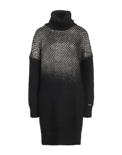 Liu •jo Woman Turtleneck Black Size L Acrylic, Polyester, Wool In Black