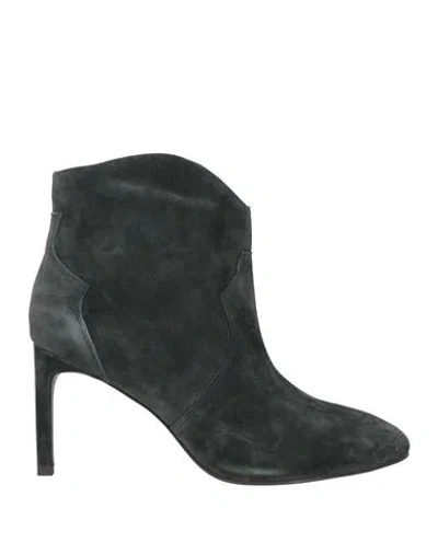 Bibi Lou Woman Ankle Boots Lead Size 8 Leather In Grey