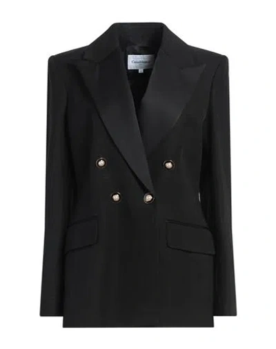 Casablanca Double-breasted Tuxedo Jacket In Black