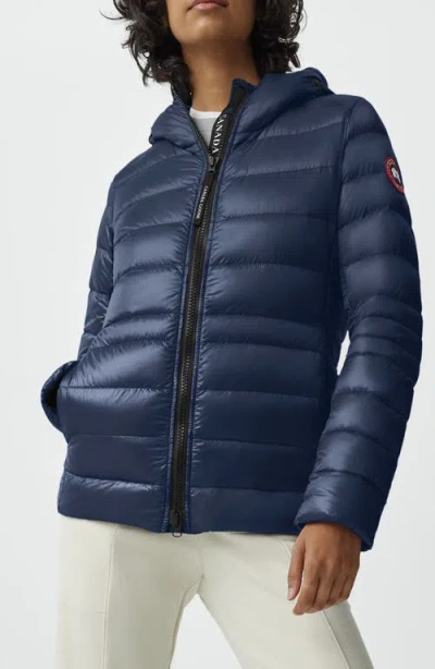 Canada Goose Cypress Hooded Down Jacket In Atlantic Nvy-bleu Mar Atlan