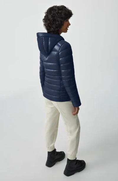 Canada Goose Cypress Hooded Down Jacket In Atlantic Nvy-bleu Mar Atlan