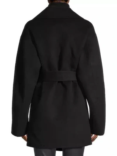 Shop Nicole Benisti Raquel Wrap Coat In Black