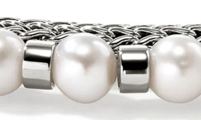 John Hardy Jh Essential Wrap Pearl Bracelet In Silver/pearl