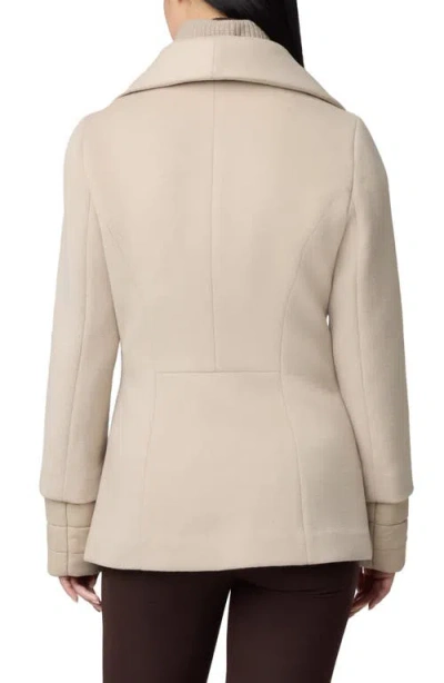Soia & Kyo Freida Mixed Media Coat With Removable Puffer Bib In Hush
