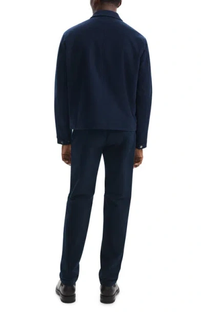 Theory Zip-up Brushed Cotton Twill Jacket In Baltic