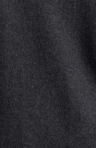 Eileen Fisher Longline Wool Motorcycle Jacket In Charcoal
