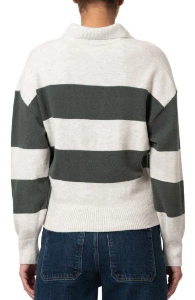 Mavi Jeans Stripe Johnny Collar Sweater In Urban Chic Stripe