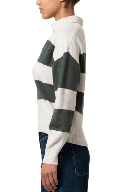 Mavi Jeans Stripe Johnny Collar Sweater In Urban Chic Stripe