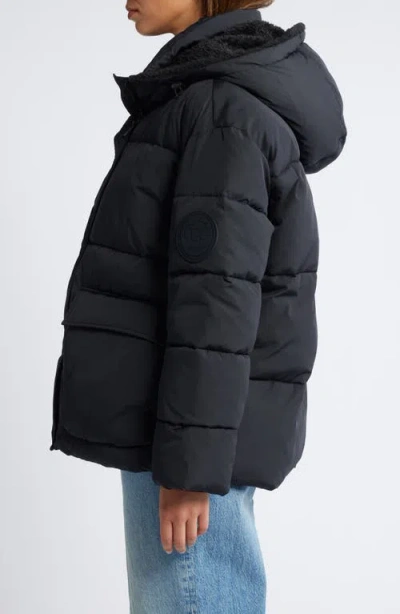 Ugg(r) Kennedy Water Resistant Hooded Puffer Jacket In Black