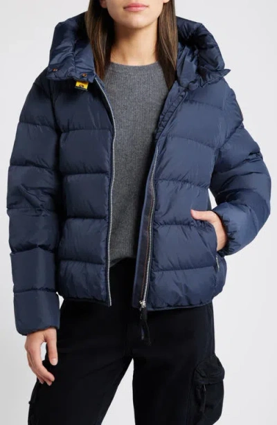 Shop Parajumpers Jinny Hooded Water Repellent 750 Fill Power Down Puffer Jacket In Blue Navy