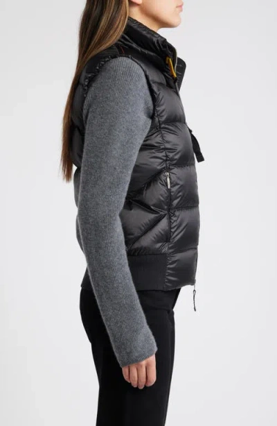 Parajumpers Ali Water Repellent 750 Fill Power Down Twill Puffer Vest In Black