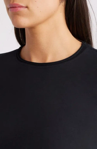Rails Cotton Cashmere Long Sleeve Tee In Black In Black