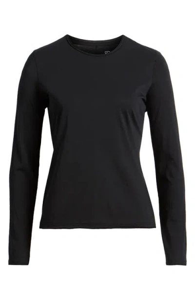 Rails Cotton Cashmere Long Sleeve Tee In Black In Black