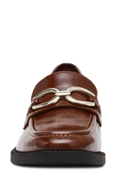 Anne Klein Women's Korrie Ornamented Slip On Loafers In Cognac Crinkle