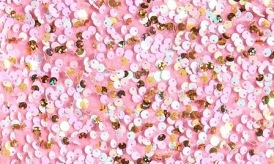 Lola & The Boys Lola + The Boys Kids' Rosie Bow Sequin Flounce Hem Dress In Pink