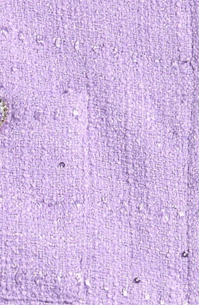 Lola & The Boys Lola + The Boys Kids' Sweetheart Faux Gem Accent Jacket & Skirt Set In Light Purple