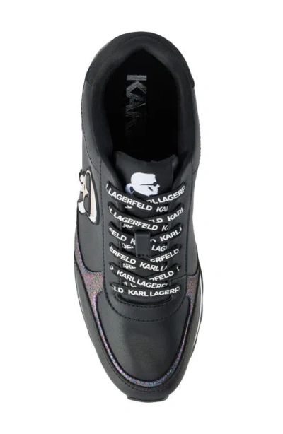 Karl Lagerfeld Paris Platform Sneaker In Black Multi