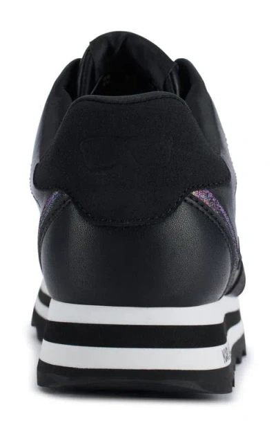 Karl Lagerfeld Paris Platform Sneaker In Black Multi
