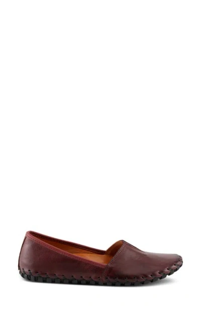 Spring Step Kathaleta Flat In Burgundy