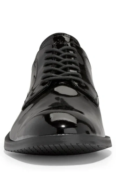 Cole Haan Men's Modern Essentials Lace Up Plain Toe Derby Dress Shoes In Black Patent