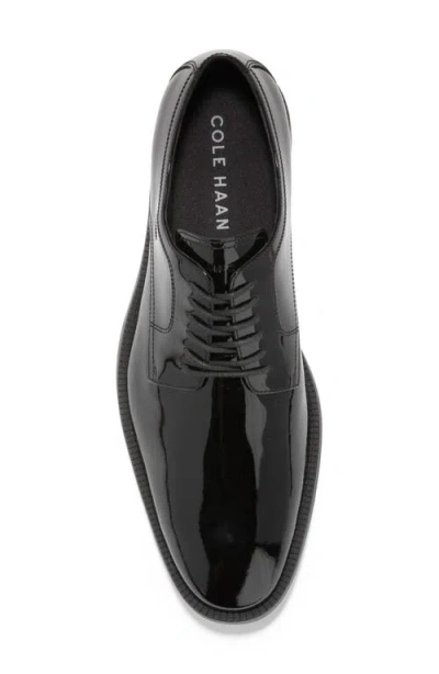 Cole Haan Men's Modern Essentials Lace Up Plain Toe Derby Dress Shoes In Black Patent