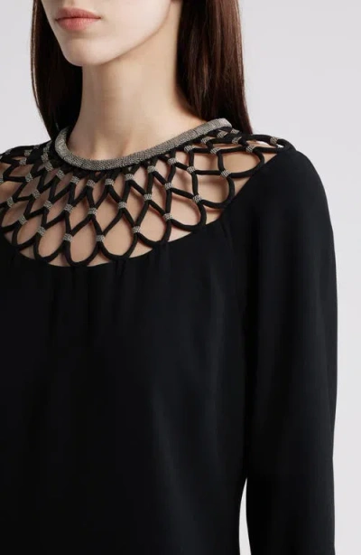 Kobi Halperin Alby Chain-embellished Shift Dress In Black