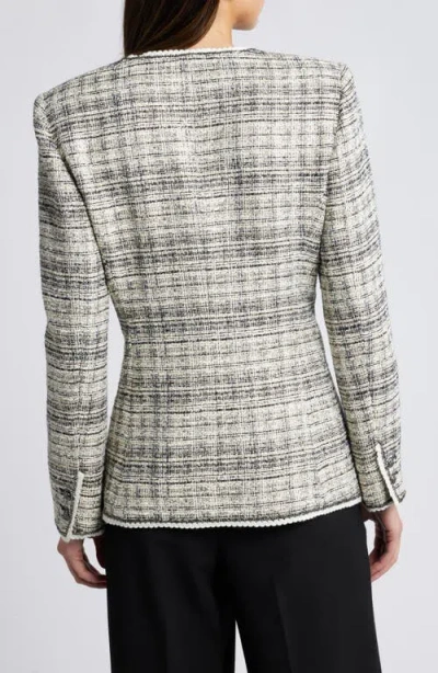 Kobi Halperin Tweed Jacket In Ivory Multi
