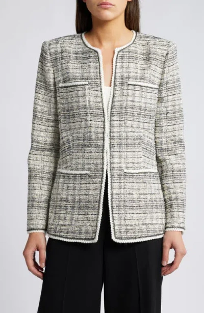 Kobi Halperin Tweed Jacket In Ivory Multi