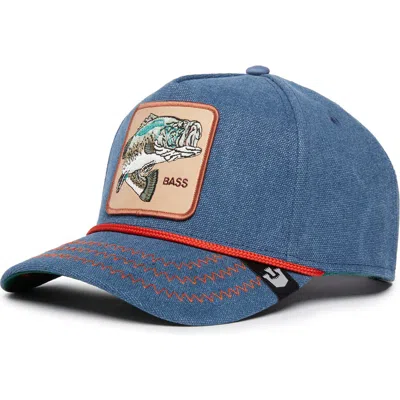 Goorin Bros . Bass Embroidered Patch Baseball Cap In Denim