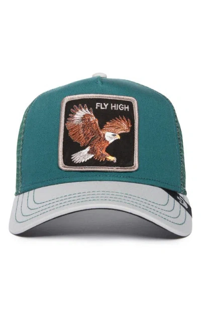 Goorin Bros . Eagle Fan Embroidered Patch Trucker Hat In Emerald