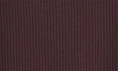 Madewell Drapey Long Sleeve Rib T-shirt In Dark Carob