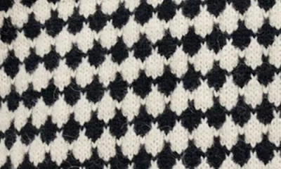 Madewell Mixed Stripe Raglan Pullover Sweater In Black Ecru Combo