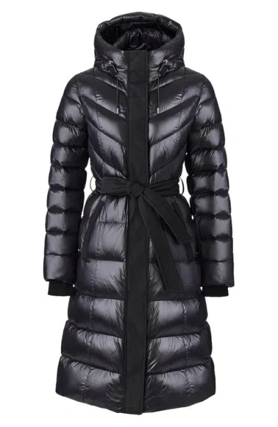 Mackage Coralia Water Resistant Hooded 800 Fill Power Down Coat In Black