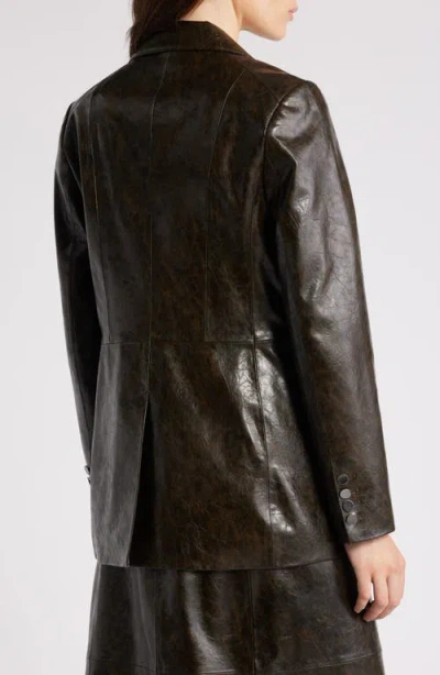 Kobi Halperin Savvy Faux Leather Jacket In Dark Brown