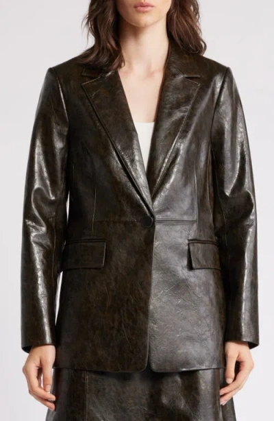 Kobi Halperin Savvy Faux Leather Jacket In Dark Brown