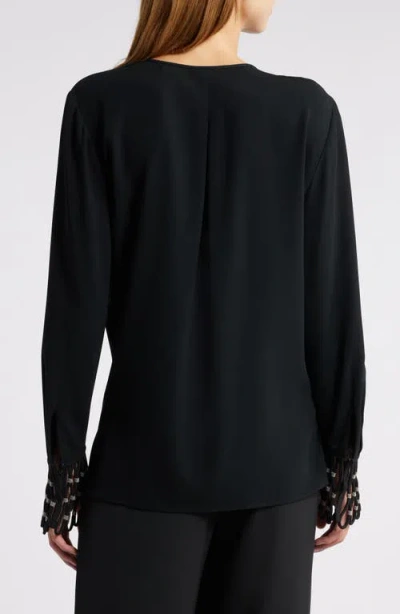 Kobi Halperin Chain Net Trim Top In Black