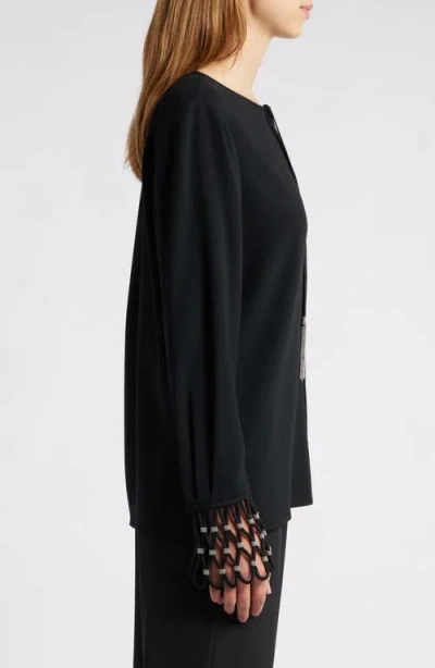Kobi Halperin Chain Net Trim Top In Black