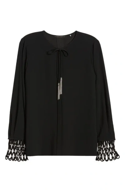 Kobi Halperin Chain Net Trim Top In Black