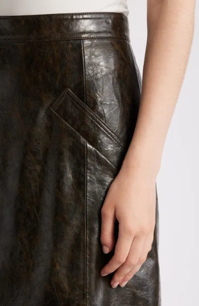 Kobi Halperin Zadie Faux Leather Skirt In Dark Brown