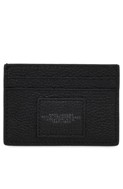 Marc Jacobs Black Card-holder With Embossed Logo In Leather Woman In Black