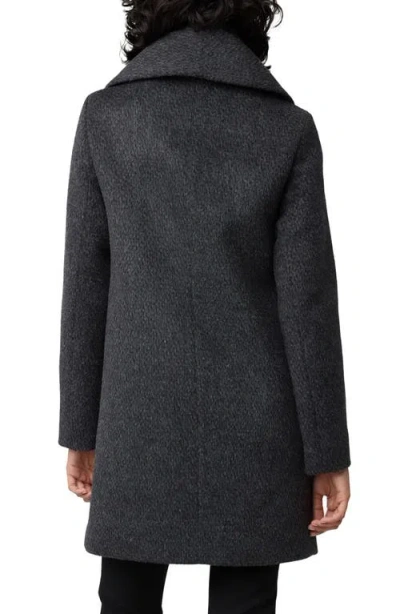 Soia & Kyo Lolli Single Breasted Shawl Collar Coat In Black