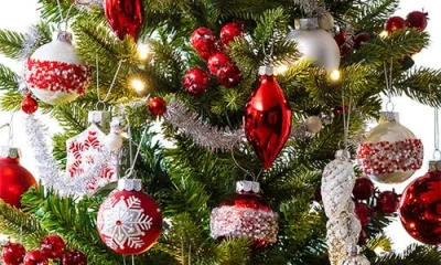 Balsam Hill 3-foot Nordic Frost Decorated Tree In Red