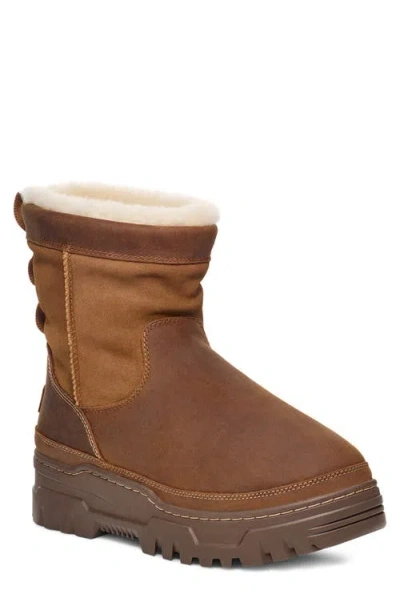 Ugg(r) Heritage Trailgazer Waterproof Genuine Shearling & Wool Boot In Chestnut