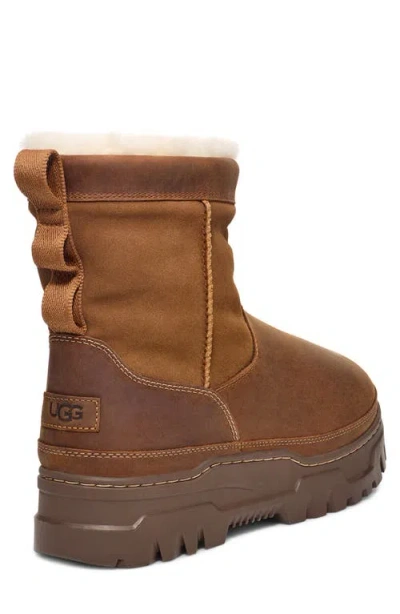 Ugg(r) Heritage Trailgazer Waterproof Genuine Shearling & Wool Boot In Chestnut