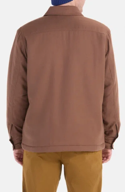 Marmot Ridgefield Fleece Lined Flannel Snap-up Shirt Jacket In Pinecone