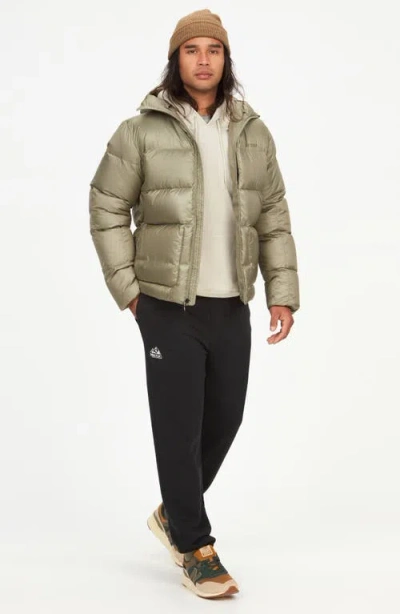 Marmot Men's Guides Quilted Full-zip Hooded Down Jacket In Vetiver