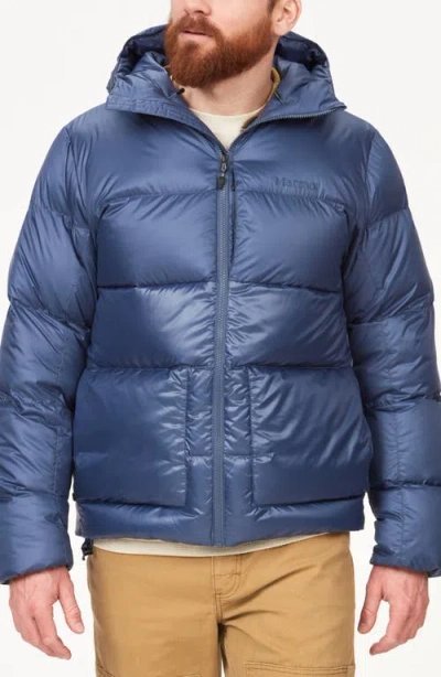 Marmot Men's Guides Quilted Full-zip Hooded Down Jacket In Storm