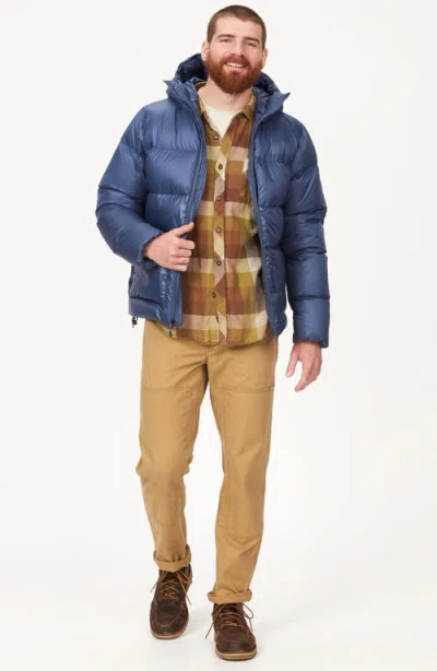 Marmot Men's Guides Quilted Full-zip Hooded Down Jacket In Storm