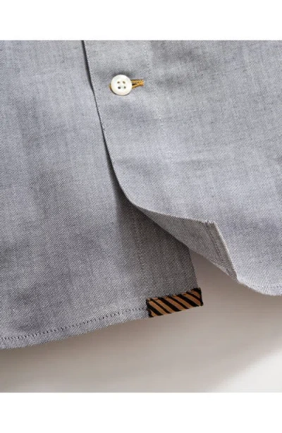 Billy Reid Oxford Hutcheson Dress Shirt In Light Grey