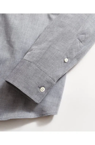 Billy Reid Oxford Hutcheson Dress Shirt In Light Grey